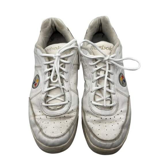 Pittsburgh Steelers Reebok Men's 14 White Athletic Sneakers Shoes Logo NFL RBK - Picture 4 of 14